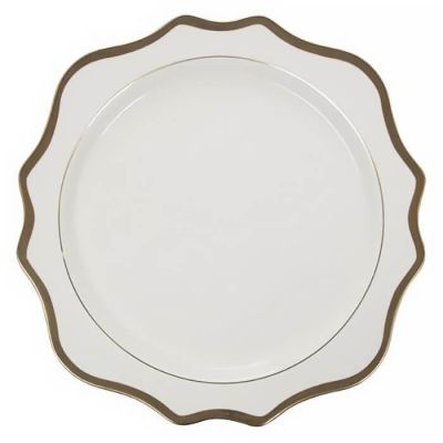 Mozzafiato White & Gold Charger 13"